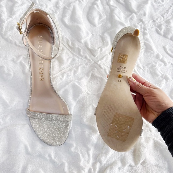 Stuart Weitzman Gold Heel Size 10 - Picture 9 of 9